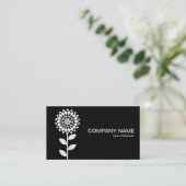 幾何フラワー – 交互の側面(金ゴールド) 名刺 (スタンド正面)