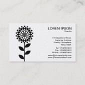 幾何フラワー – 交互の側面(金ゴールド) 名刺 (裏面)