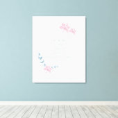 幾何フローラ美しい母引用文 キャンバスプリント (インサイチュ (ウッドフロア))