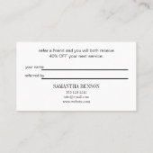 幾何フローラ 紹介カード (裏面)