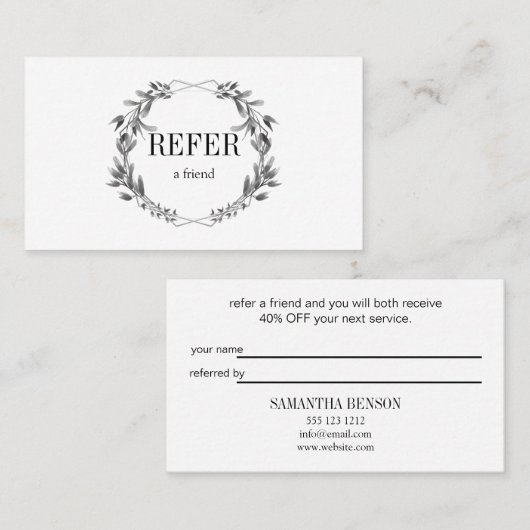 幾何フローラ 紹介カード (正面/裏面)