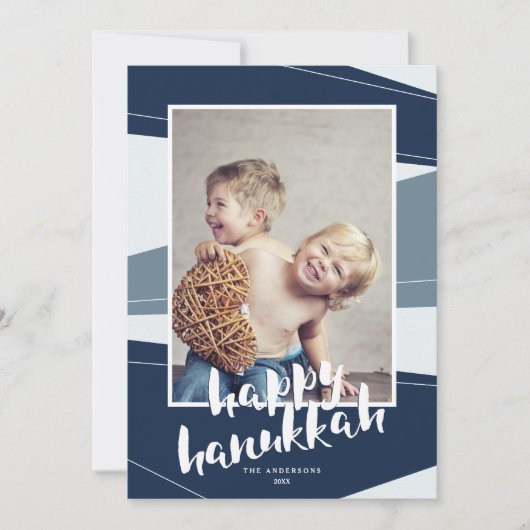 幾何ブロック | ハヌカーとクリスマスの異教徒 シーズンカード (正面)
