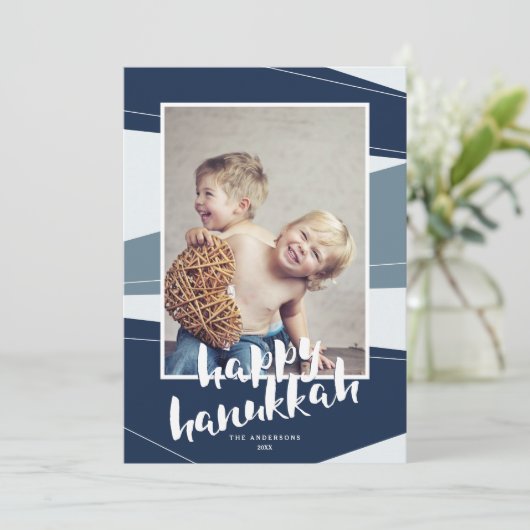 幾何ブロック | ハヌカーとクリスマスの異教徒 シーズンカード (スタンド正面)