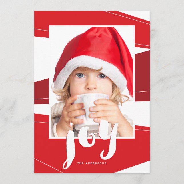 幾何ブロック | Red Joyフォトカード (正面)