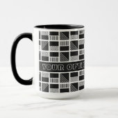 幾何マスカスタム文字マググ マグカップ (左)