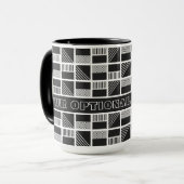 幾何マスカスタム文字マググ マグカップ (正面左)