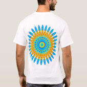 幾何マンダラアートサークルデザイン48256 Tシャツ (裏面)