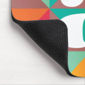 幾何ミッドセンチュリーレトロトレンディー カラフル マウスパッド (コーナー)
