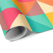 幾何ミッドセンチュリーレトロトレンディー カラフル ラッピングペーパー (ロールコーナー)