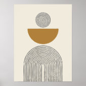 幾何ミニマルコンテンポラリーアーチの芸術 ポスター (正面)