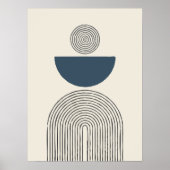 幾何ミニマルコンテンポラリーアーチの芸術 ポスター (正面)