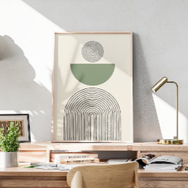 幾何ミニマルコンテンポラリーアーチの芸術 ポスター