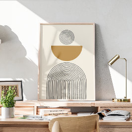 幾何ミニマルコンテンポラリーアーチの芸術 ポスター