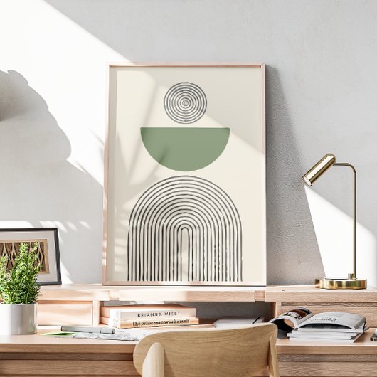 幾何ミニマルコンテンポラリーアーチの芸術 ポスター