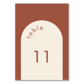 幾何ミニマルテラコッタア結婚ーチ テーブルナンバー (裏面)