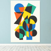 幾何ミニマルデザイン キャンバスプリント (インサイチュ (ウッドフロア))