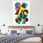 幾何ミニマルデザイン キャンバスプリント (インサイチュ (寝室))