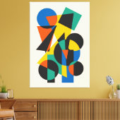 幾何ミニマルデザイン キャンバスプリント (インサイチュ (リビング))