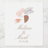 幾何ミニマル土形植物単図 ワインラベル (シングルラベル)