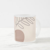 幾何ミニマル地球型植物学 フロストグラスマグカップ (正面右)