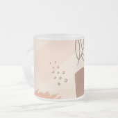 幾何ミニマル地球型植物学 フロストグラスマグカップ (正面左)