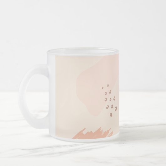 幾何ミニマル地球型植物学 フロストグラスマグカップ (左)