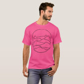 幾何ミニマル山脈アクティブ Tシャツ (正面フル)