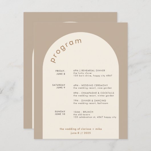 幾何ミニマル砂アー結婚チの日程 (正面/裏面)