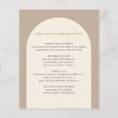 幾何ミニマル砂アー結婚チの日程 (裏面)