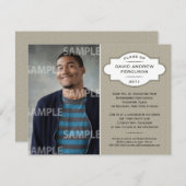 幾何メダリオン卒業招待状 招待状 (正面/裏面)