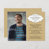 幾何メダリオン卒業 招待状 (正面/裏面)