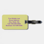 幾何モザイク抽象芸術自然の色カスタム ラゲッジタグ (裏面横)