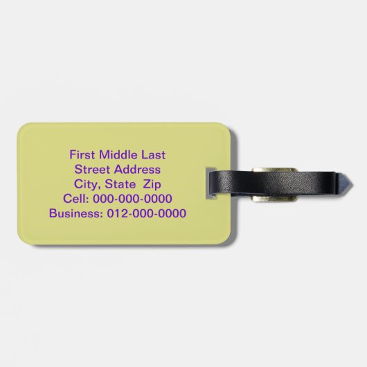 幾何モザイク抽象芸術自然の色カスタム ラゲッジタグ (裏面横)