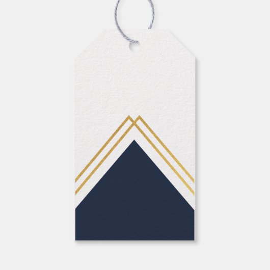 幾何モダンおめでとうフェイク箔 ギフトタグ (裏面)