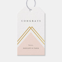 幾何モダンおめでとう ギフトタグ
