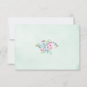 幾何モダンのサボテンの肉結婚の 出欠カード (裏面)