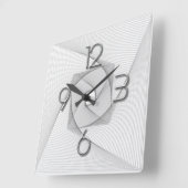 幾何モダンの スクエア壁時計 (傾斜)