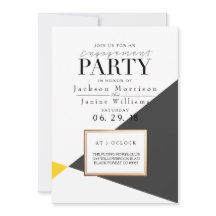 幾何モダンはっきりした婚約パーティ