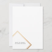 幾何モダンはっきりした婚約パーティ 招待状 (裏面)