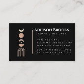 幾何モダンはっきりした月相スタイリッシュ エレガント 名刺 (正面)