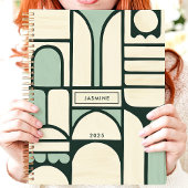 幾何モダンアーチ2025名前をカスタムする プランナー手帳