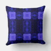 幾何モダンアートサファイアブルーネイビーピロー クッション (裏面)