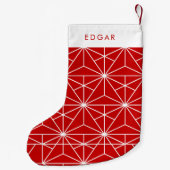 幾何モダンアートデコ スモールクリスマスストッキング (裏面)