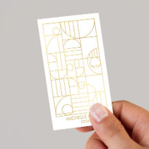 幾何モダンアールデコフェイク金ゴールド設計者