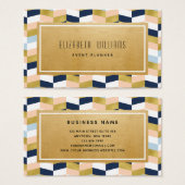 幾何モダンイベントプランナー名刺 (正面&裏面)