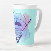 幾何モダンイルカ カフェラテマグ (右アングル)