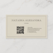 幾何モダンエレガントオートミール粘土 名刺 (裏面)