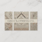 幾何モダンエレガントオートミール粘土 名刺 (正面)