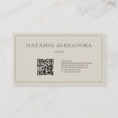 幾何モダンエレガントオートミール粘土 名刺 (裏面)