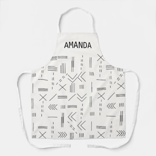 幾何モダンエレガントカスタムパーソナライズされた エプロン (正面)